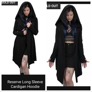 foxblood reserve long sleeve cardigan 🖤